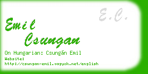 emil csungan business card